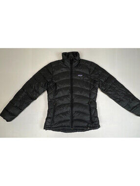 Patagonia Womens XS Black Lightweight Down Puffer Full Zip Jacket